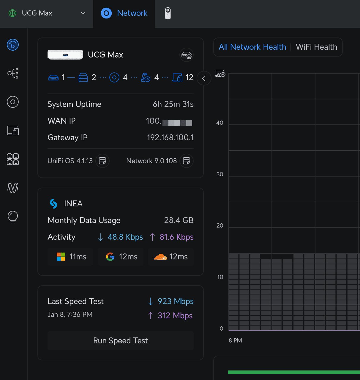 INEA GPON ONT successfully connected to UniFi Cloud Gateway