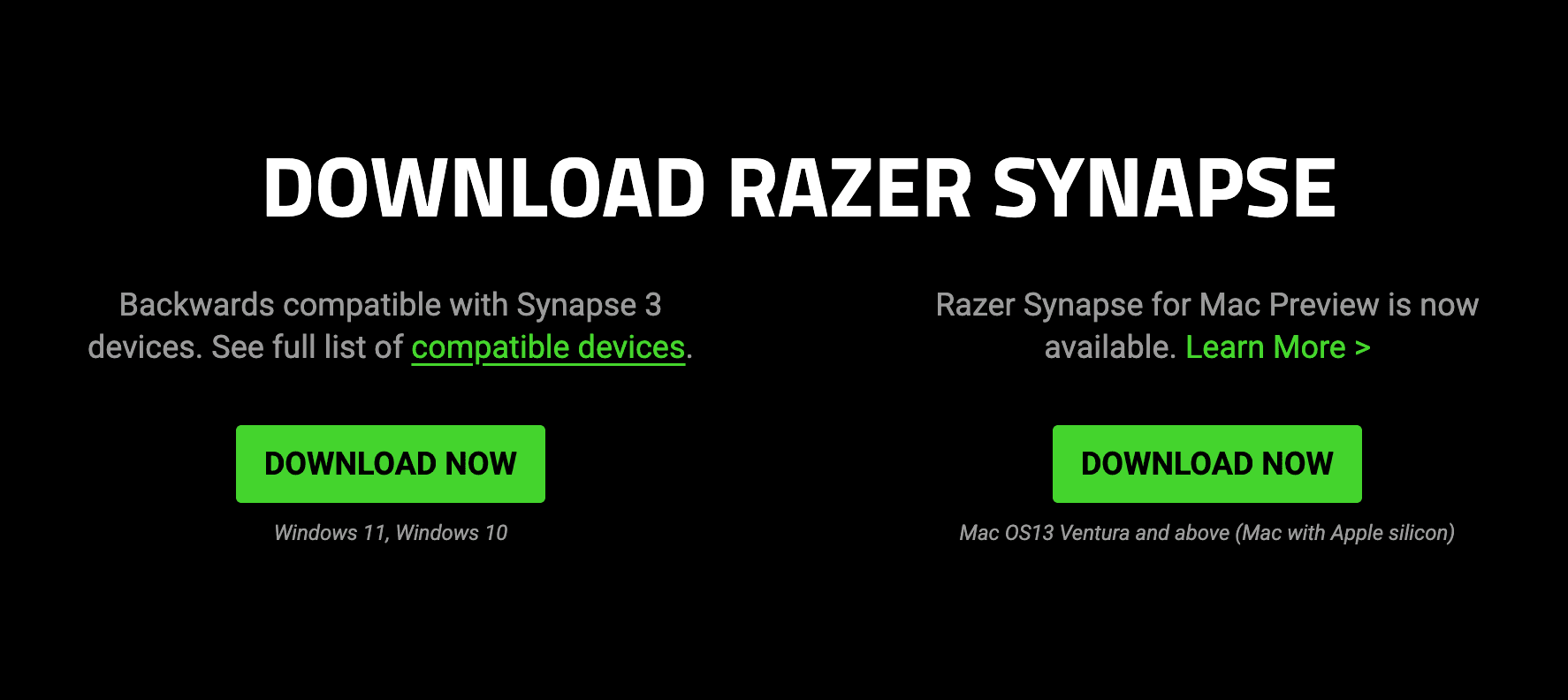 Razer Synapse V4 now available on Mac